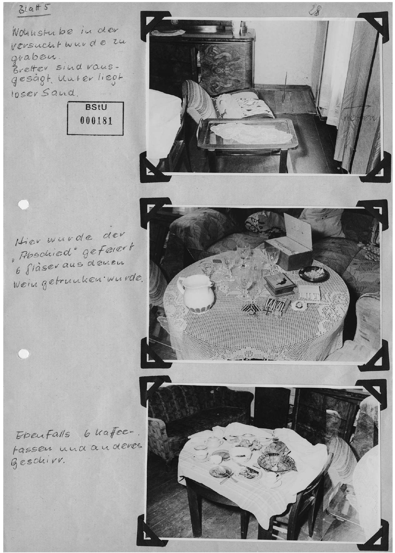 Fig. 5: Anonymous: Untitled [Tunnel 28, Escape of the Becker Family], January 24, 1962 Stasi Records Agency, Berlin, BStU MfS HA I 3278 S. 0181 