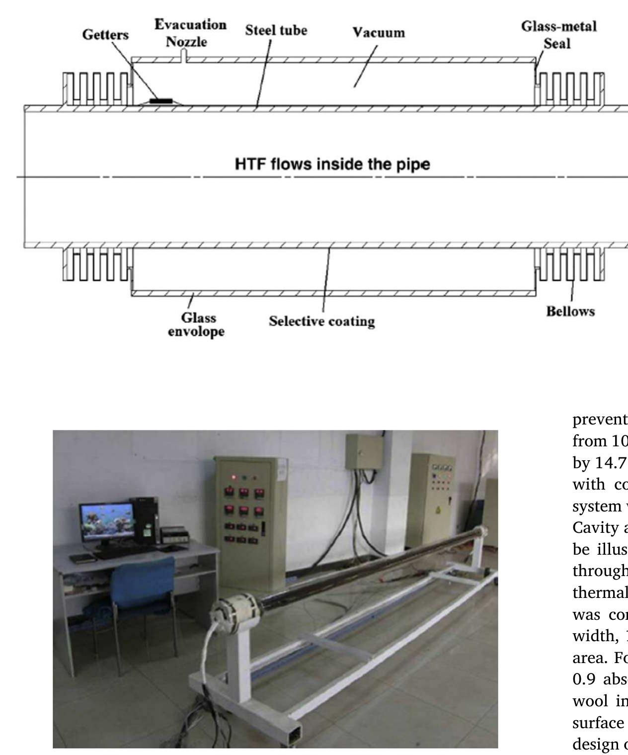 Fig. 27. Experimental setup platform (absorber tube) [95]. 