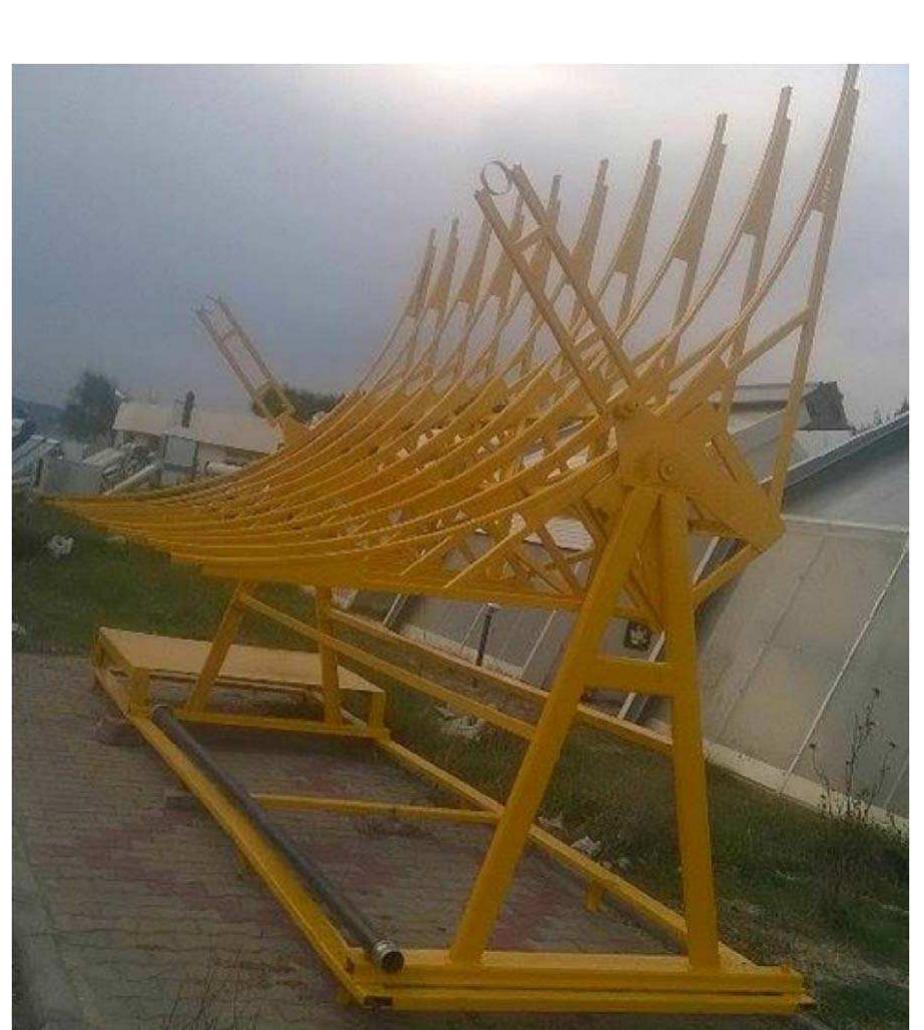 Fig. 33. Metal structure of a parabolic trough unit [126]. 