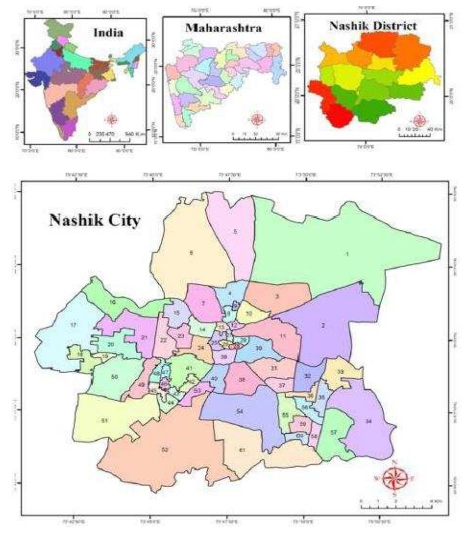 Map 1: location map of nashik city