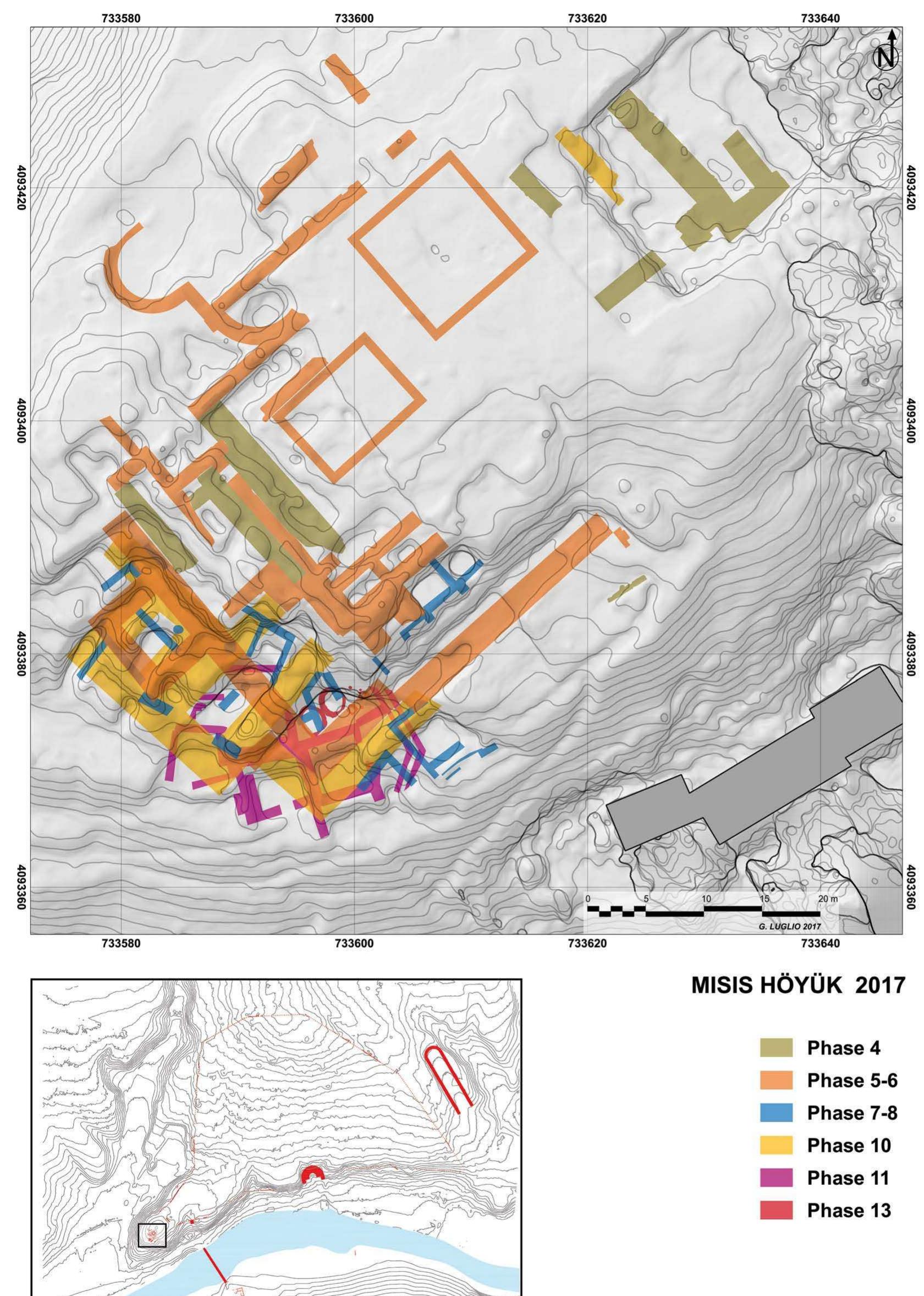Misis. schematic plan of the excavated area, indicating