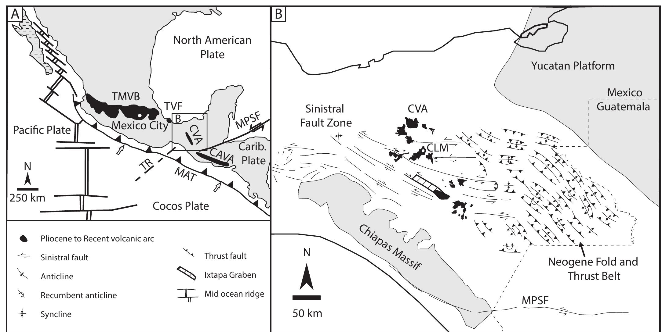 Geology of the cerro la mina prospect shown in plan view and