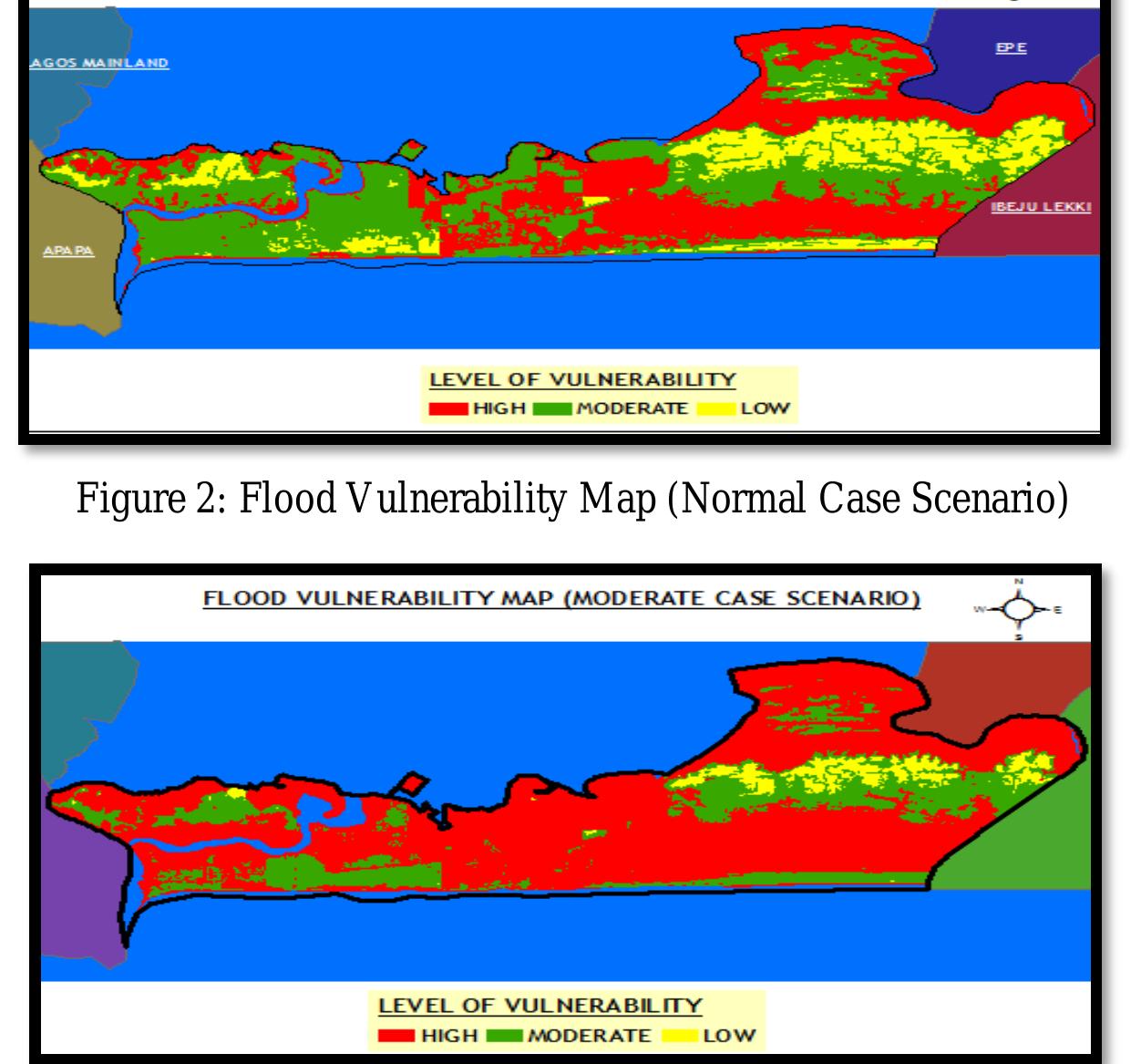 Moderate Case Flood vulnerability map (moderate case scenario)