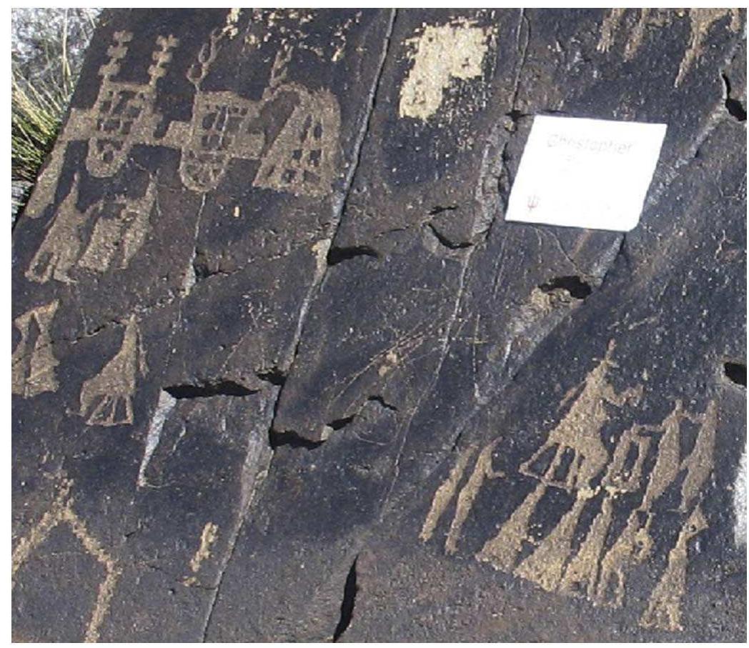 Fig. 6. Audience scenes at Khawtsgait (photo: Christopher P. Atwood). The rectangular badge added for scale is 10 x 7.5 cm.