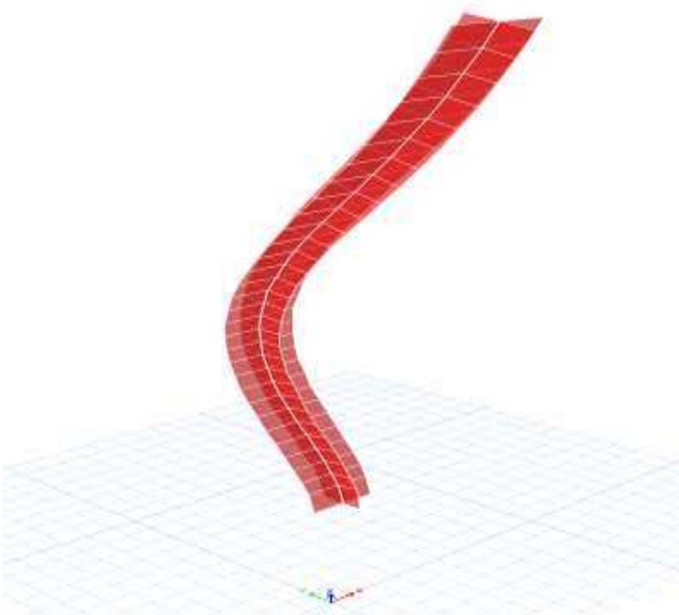 Sheared Shape Mode shape 5 for shear wall figure 6: mode shape 4 for shear