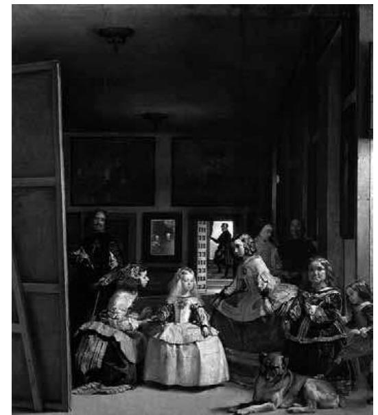 What matters here is how the picture leaves invisible, — ‘despite all mirrors, reflections, imitations, and portraits, ‘the gaze which has organised it and the gaze for which it is displayed’ In other words: both the observer of the painting and the sovereigns are drawn into the picture while remaining foreign to it. What it demonstrates, Foucault says, is ‘an essential void: the necessary disappearance of that which is its foundation’ (Foucault, 2002 [1966]: 16-18). Furthermore the mirror image of las Meninas, as described by Foucault, also draws in the state of nature theories of Hobbes and Rousseau. 