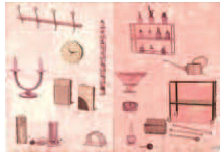 Von Brandt tiberarbeitete Ruppelwerk-Entwirfe, ca. 1930/31 Ruppelwerk items redesigned by Brandt, c. 1930/31 