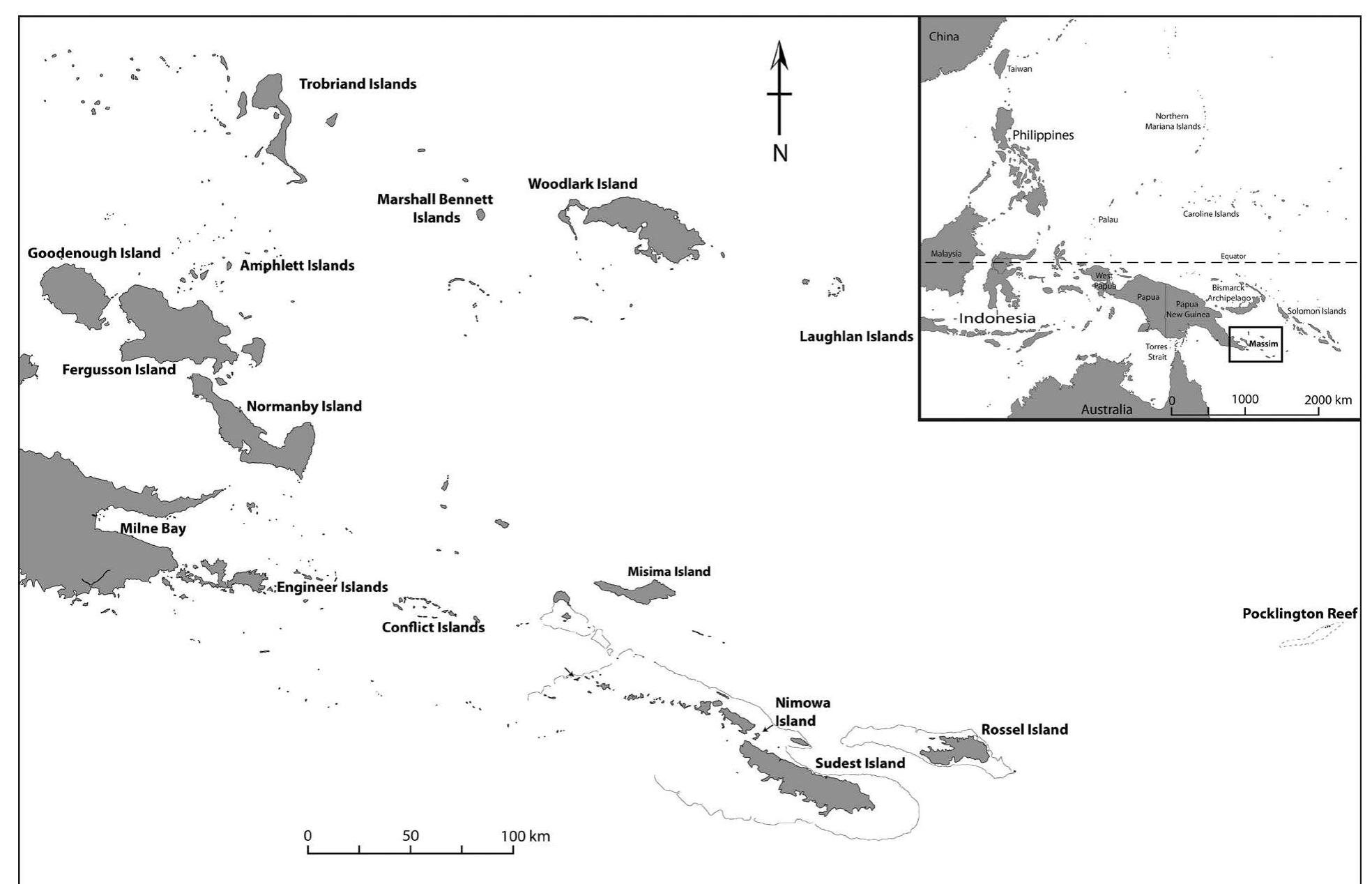 Map of the massim region showing the location of rossel