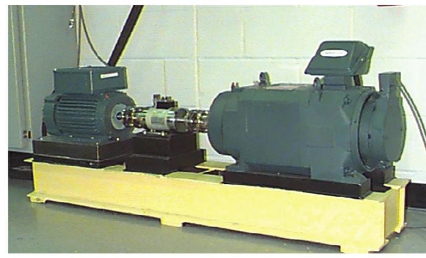 Fig.4. The apparatus of bearing fault test data.  The data of real bearing fault signals are got from the Case Western Reserve University (CWRU) bearing data center [32]. As shown in Fig.4, the diameter of the bearing fault in the test motor is 0.007 inches, and the fault points include inner race fault, ball fault and outer race fault. The experiments are conducted with a 2hp reliance electric motor, and the acceleration data are measured at proximal and distal points of motor bearings, the points include the drive end accelerometer (DE), fan end accelerometer (FE) and base accelerometer (BA). The motor speed is 1797 RPM (revolutions per minute), and the digital data are collected with a speed of 12000 samples per second.  When the single fault point appears in inner race, outer race or ball, we collect the fault signals. Waveforms are shown in Figs. 5 (a)—5 (d), where it is shown that fault points cause different impulse intensities. The ball fault has very small impulse intensity, while the impulse intensity of outer race is higher. 