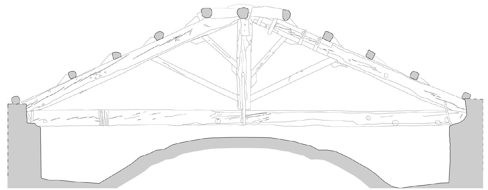 Figure 13: Northern facade of truss 5 (M. Bosi, A. Cernuschi, E. Doria, P. Pilan). 
