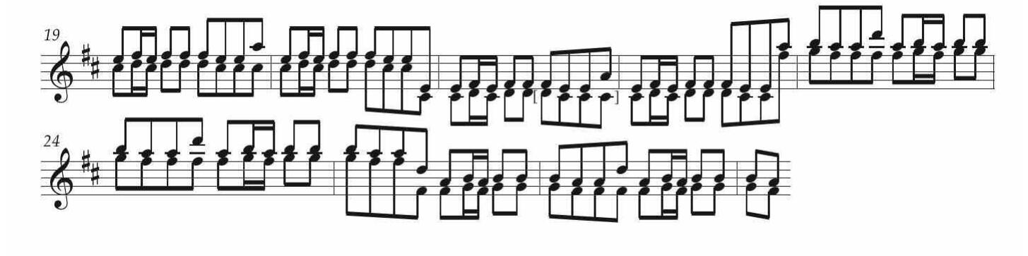 EsSEMPIO 28. Vivaldi, Concerto RV 208 (D-SW1), II mov., cadenza, batt. 19-27/1  EsEMPIO 29. Vivaldi, Concerto RV 562, III mov., cadenza, batt. 14-17/m. 