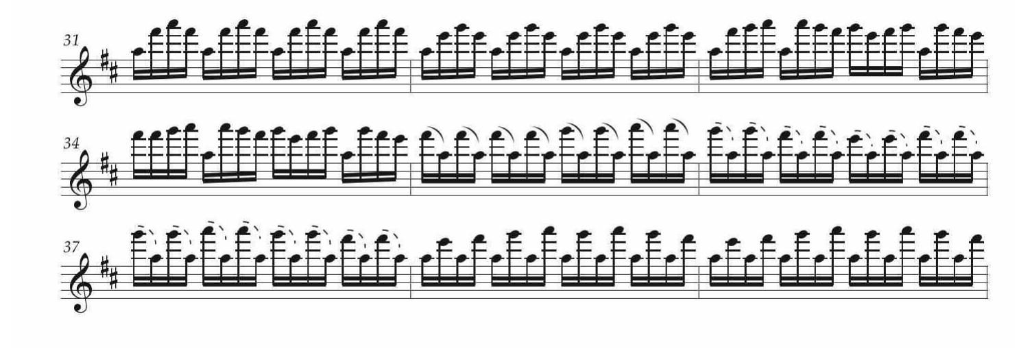 EsEmMPIo 34. Concerto per violino Mus. 2-O-1,45, III mov., cadenza, batt. 31-39. 