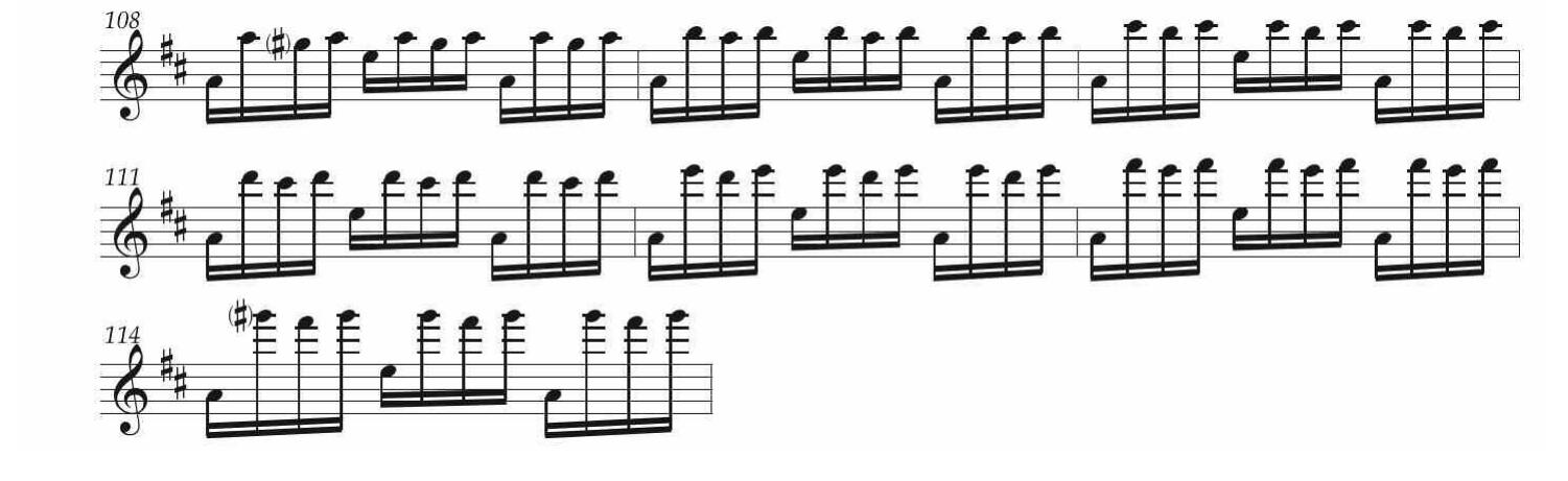 EsEMPIO 38. Concerto per violino Mus. 2-O-1,45, III mov., batt. 108-114  EsEMPIO 37. Concerto per violino Mus. 2-O-1,45, III mov., cadenza, batt. 40-44 