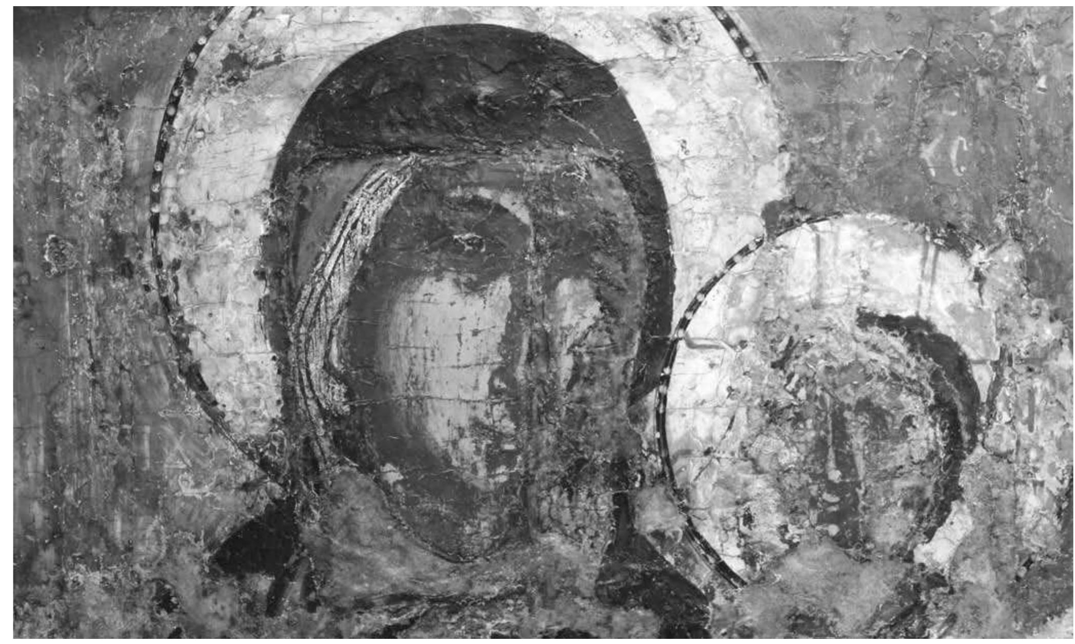 Fig. 3. The images of the Virgin and Christ (17th century layer). See also colour Pl. 15a. 