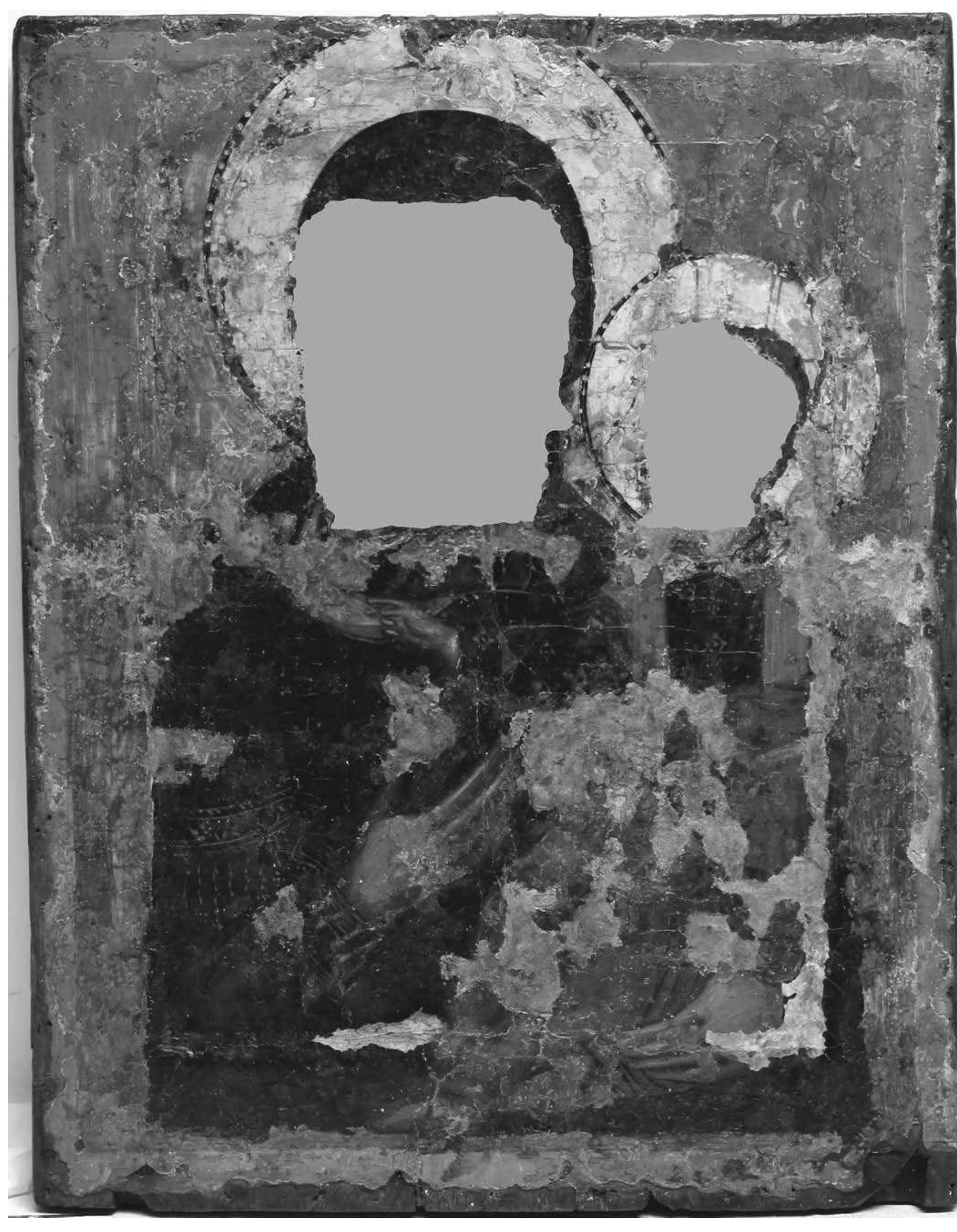 Fig. 5. The side of the Virgin Eleousa. The 14th century layer (after conservation). 