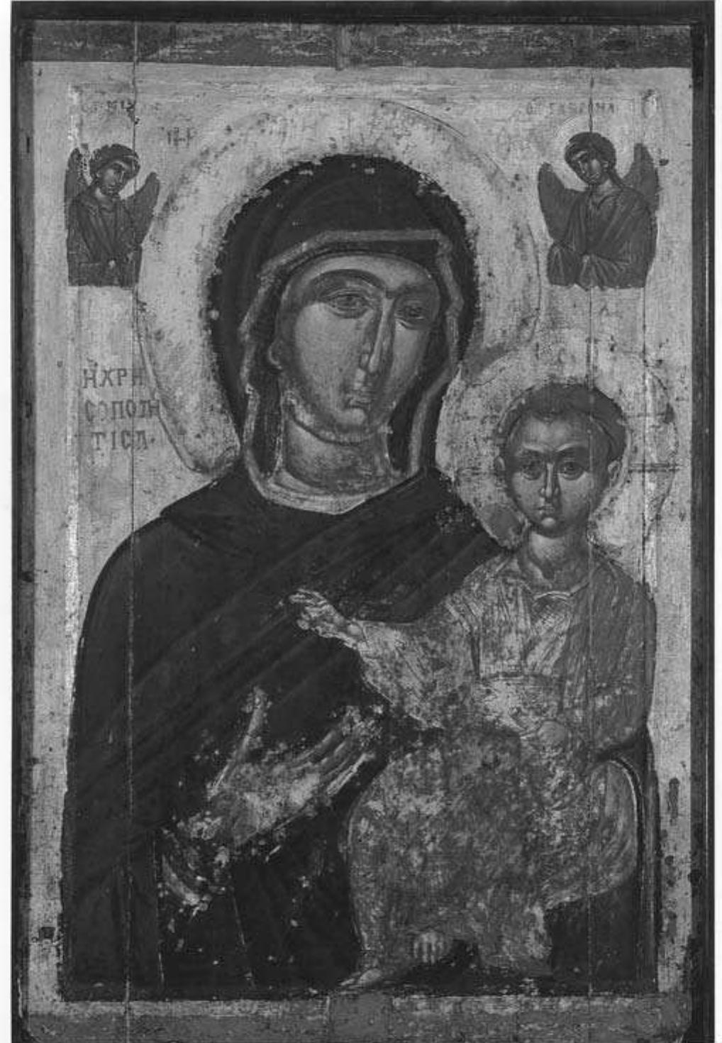 Fig. 6. Rhodes, Exhibition of the Palace of the Great Master. Two- sided icon: the Virgin Chryssopolitissa. 