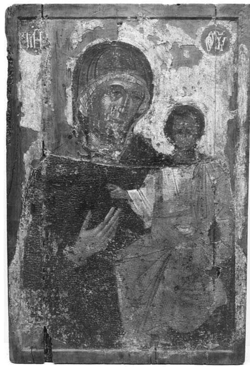 Fig. 7. Rhodes, Collection of the Ephorate of Antiquities of Dode- canese. Icon of the Virgin Hodegetria from Lindos (14th-17th cen- turies). 