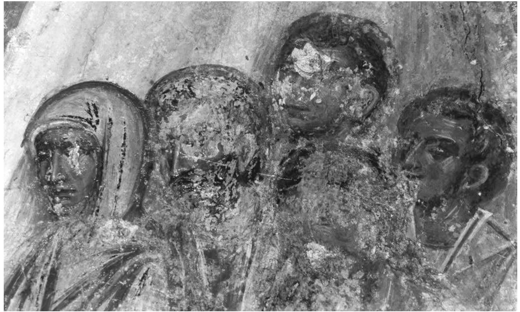 Fig. 10. Rhodes, Pylona, Panayia Kyra. The Resurrection (Anastasis, detail). See also colour Pl. 15b. 