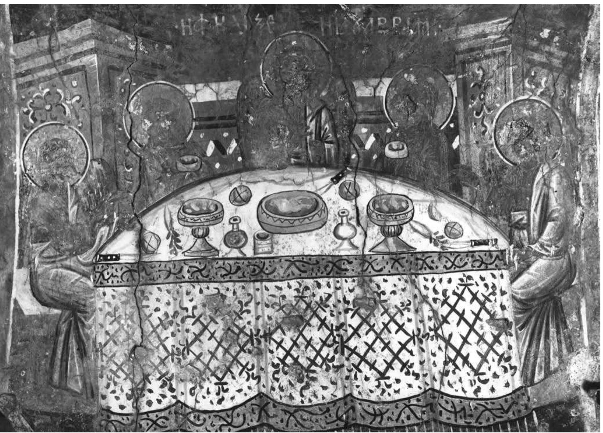 Fig. 11. Tilos, Mikro Horio, church of Christ the Saviour. The Hospitality of Abraham. 