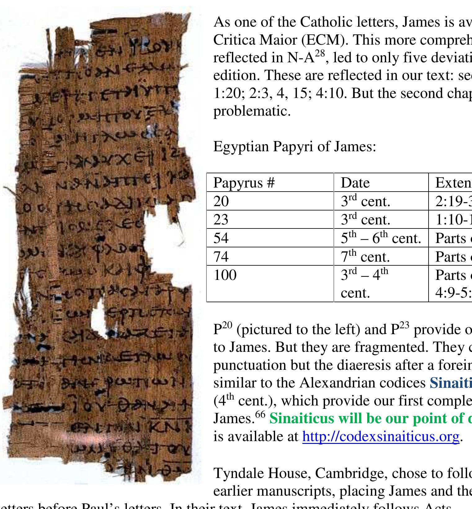 PDF) James: Translation & Notes on the Greek Text