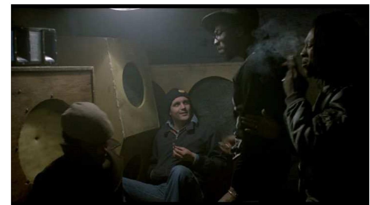 Figure 2. The sound system as subcultural totem in Babylon (1980).  undirected violence, bravado and competitive individualism ... towards a more articulate and informed anger’ (p. 146). In Policing the Crisis, the CCCS researchers refer to British Rastafarianism as ‘the seeds of an unorganised political rebellion’ (Hall et al., 978: 357-358), ‘the ideological point of origin of a new social movement amongst blacks’ that ‘rereads the culture of oppression from “the roots” up as the culture of suf- fering and struggle, every activity touched is given a new content, endowed with a new meaning’. Just as it is portrayed in the film, the reggae culture of South London is described in Policing the Crisis as the staking out of a ‘political battleground’ (Hall et al.,  978: 358).  