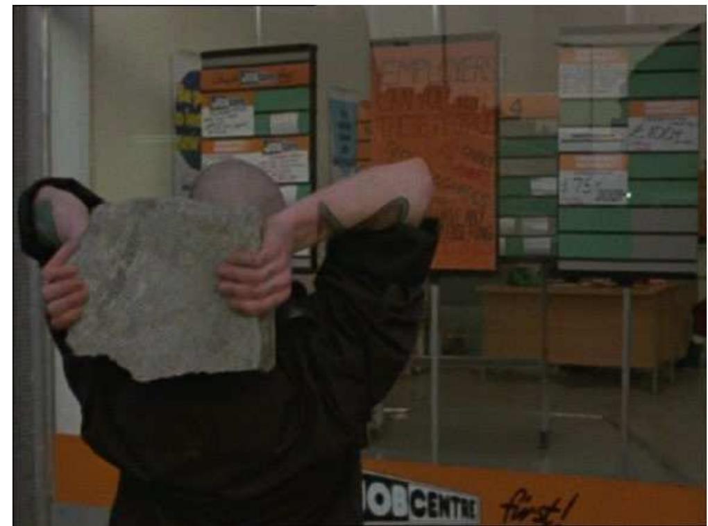 Figure 4. ‘Half-formed, inarticulate radicalism’. Trevor smashes the window of his local dole office in Made in Britain (1982). 