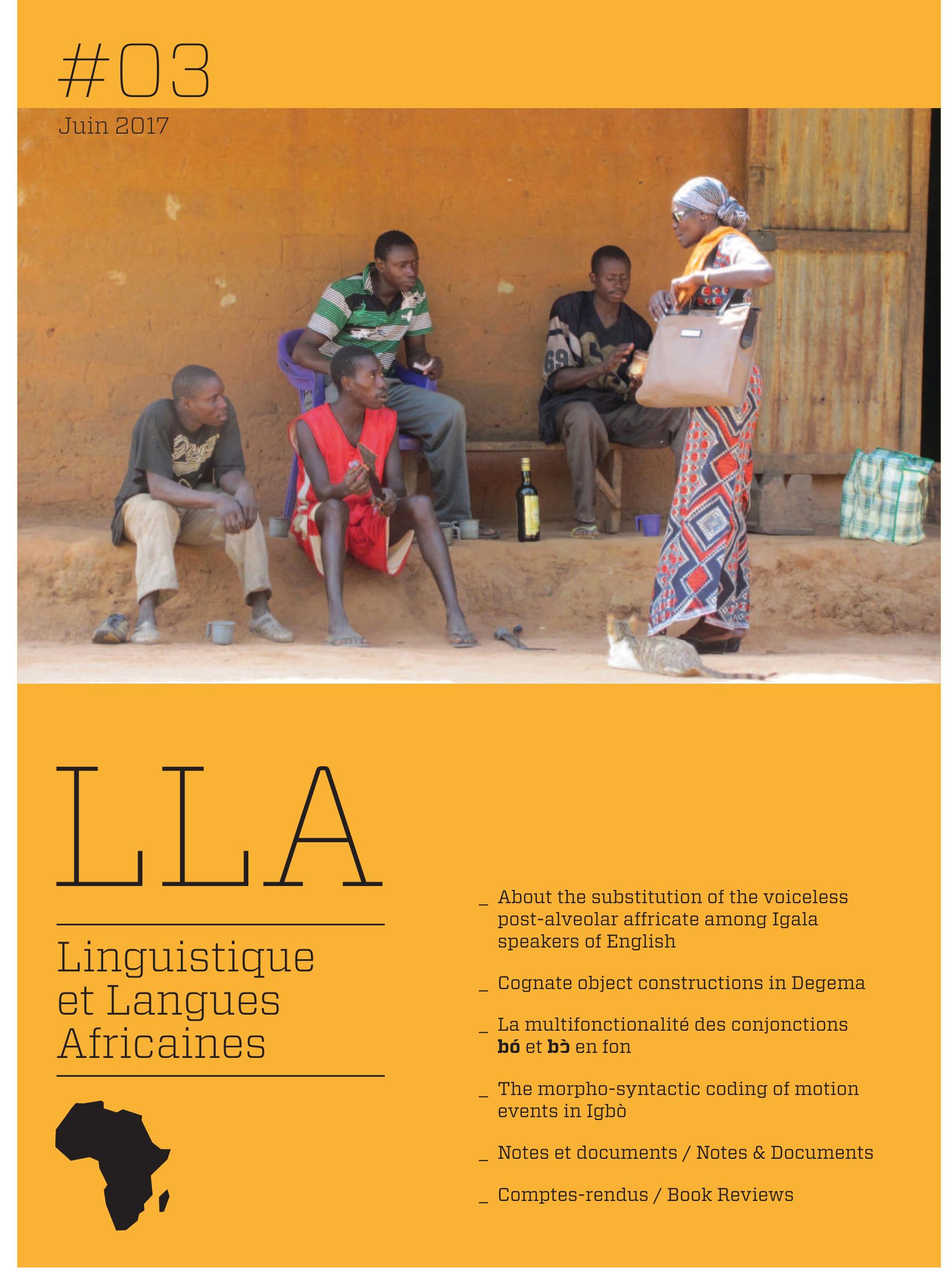 PDF) LLA3 (Linguistique et Langues Africaines)