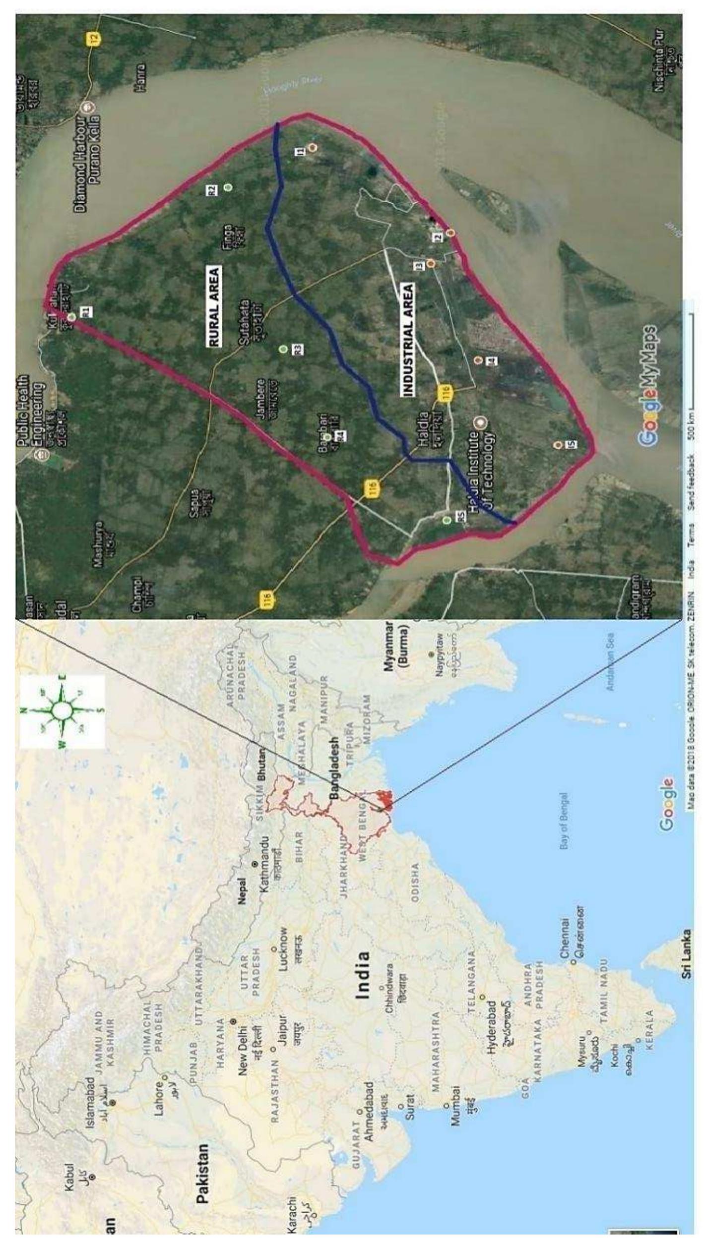 Map of haldia municipality & adjoining rural area, west