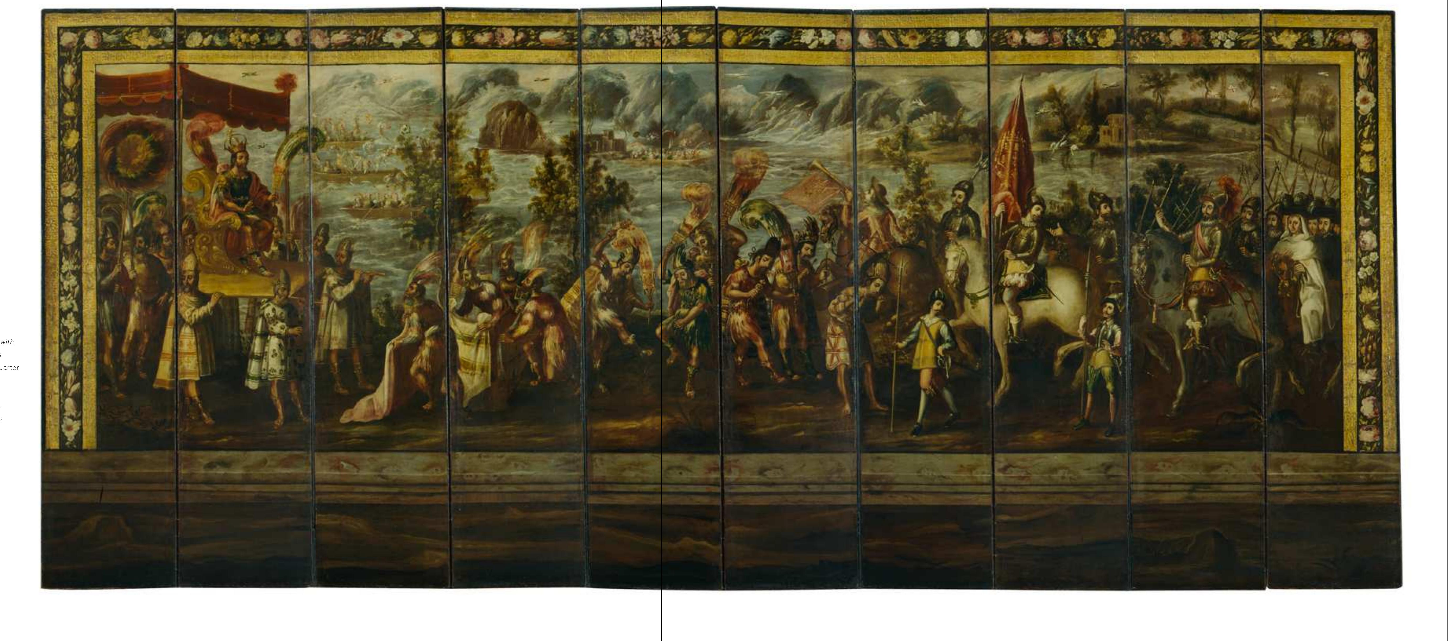 Folding screen with indian wedding and flying pole | Beachweddingtips.com