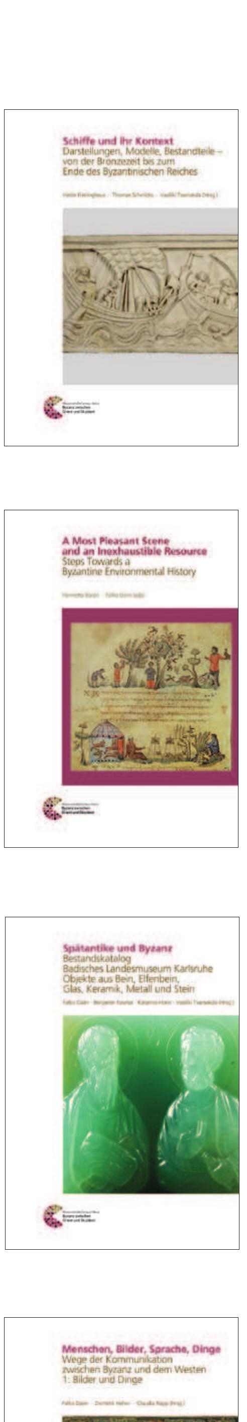 2018 zeigt das Rémisch-Germanische Zentralmu- seum Mainz in Zusammenarbeit mit der Schallaburg die Ausstellung »Byzanz & der Westen. 1000 ver- gessene Jahre«. Anlasslich dieser Schau erscheinen drei Begleitbande mit insgesamt 40 Beitragen zu den ebenso vielfaltigen wie wechselhaften Beziehungen zwischen dem lateinischen Westen und dem Byzan- 