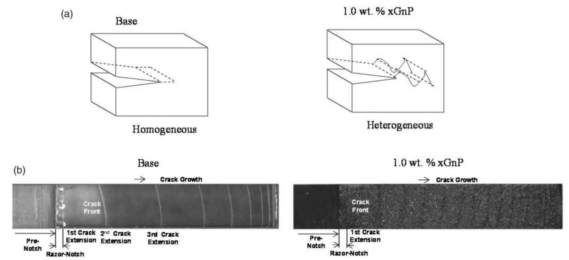 (a) schematic of the crack propagation mechanism and (b)