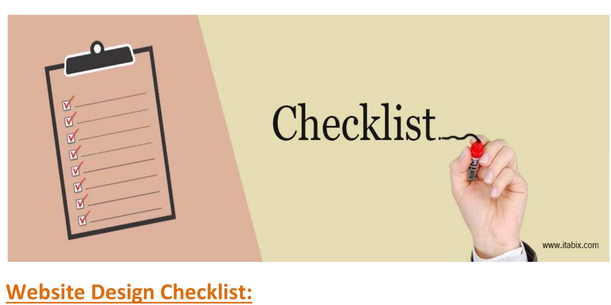 (PDF) Checklist for Website Design and Development