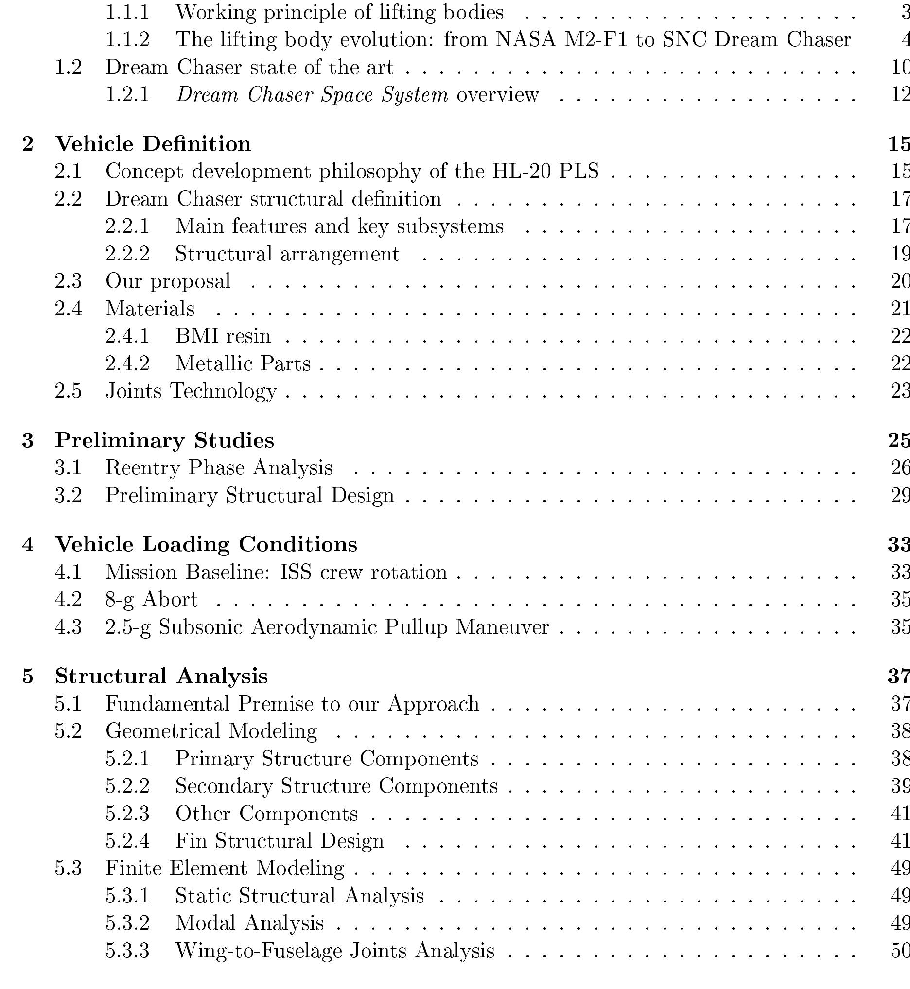 Table 1 - from Preliminary Structural Evaluation and Design