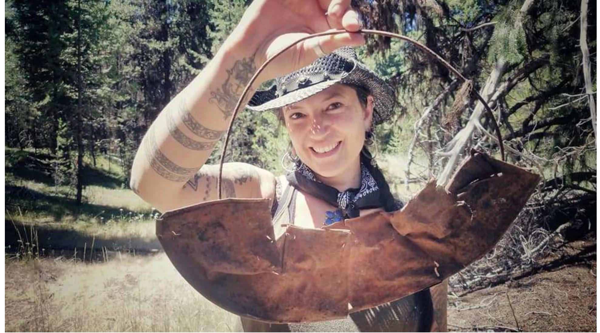 Figure 19. One of many five part gold pans found during the project. 