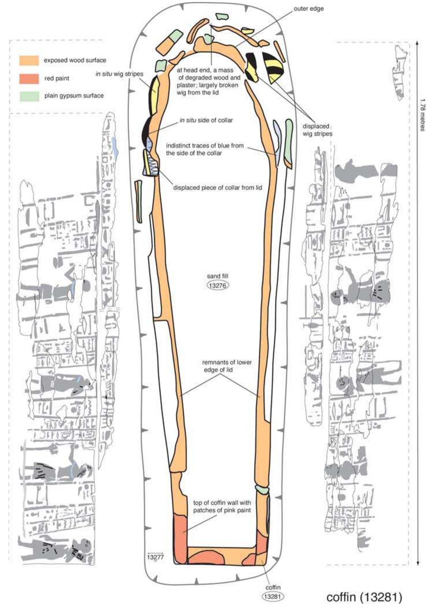 Preliminary reconstruction of coffin 3 (unit 13281) based on