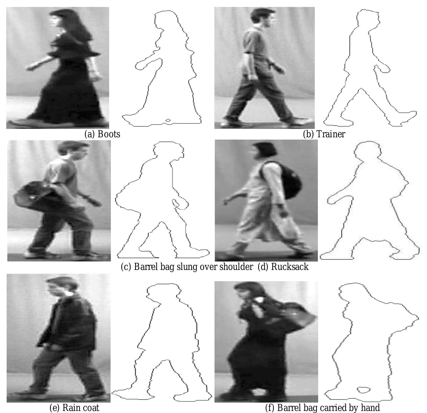 Human gait signature (images taken from reference [18])