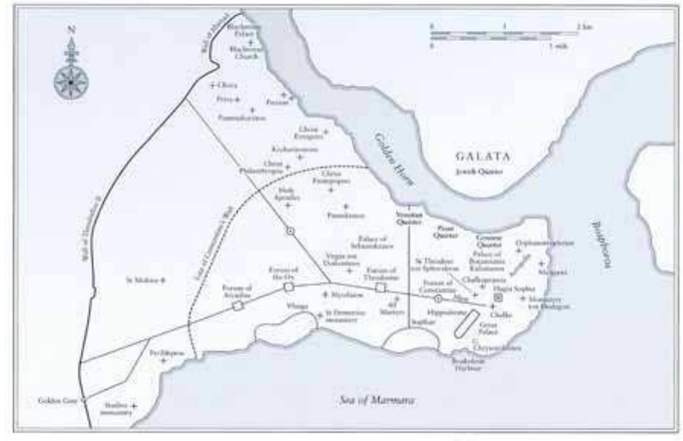 Fig. 2. Plan of Byzantine Constantinople. 