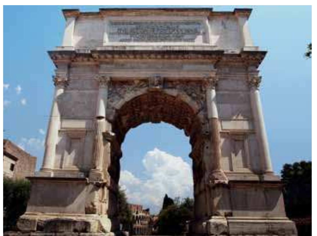 Arch of Titus, Rome, c.82 AD. Photo: Quan Nguyen. 