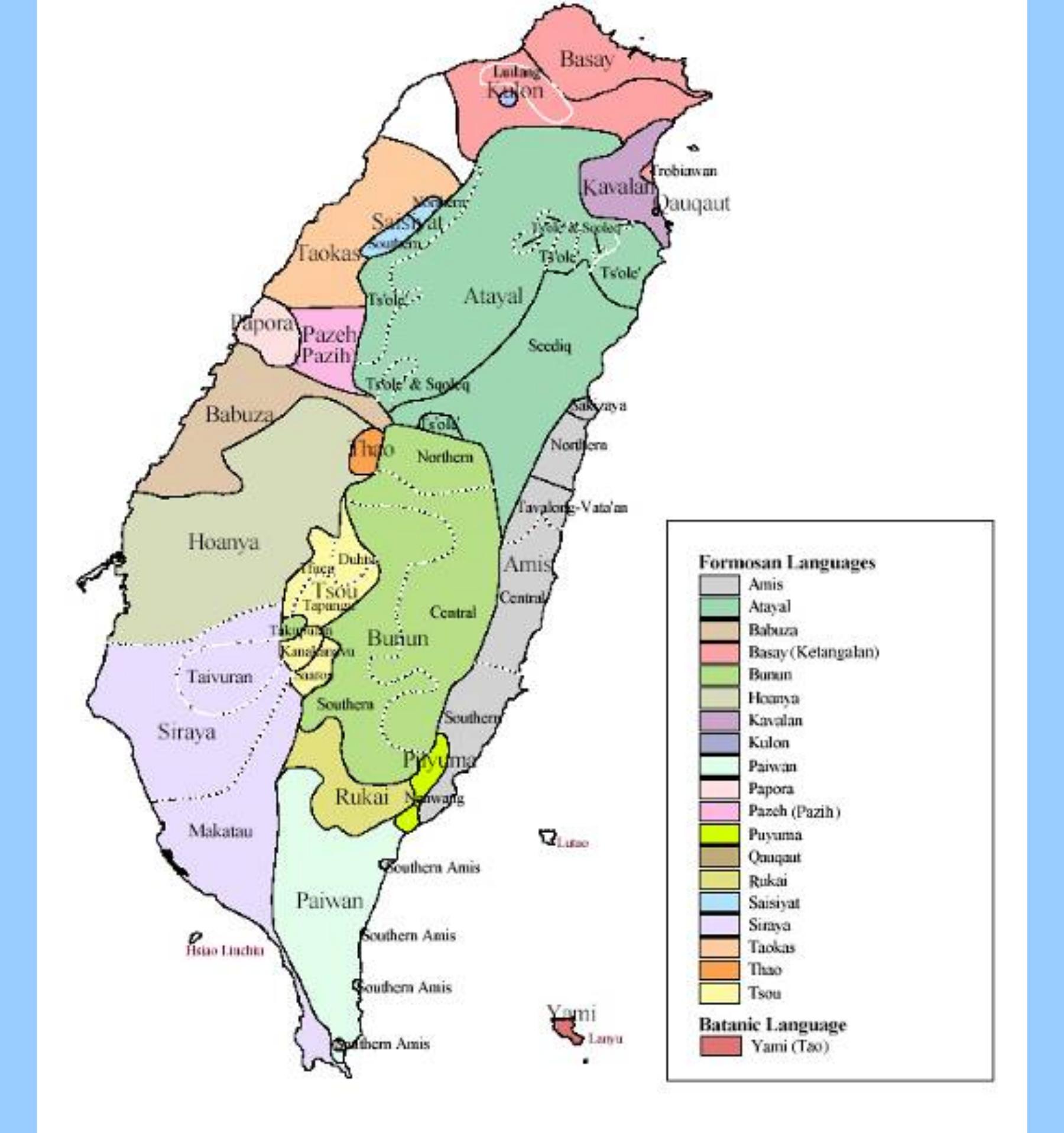 Figure 1 - from Mapping Austronesian and Tai-Kadai language