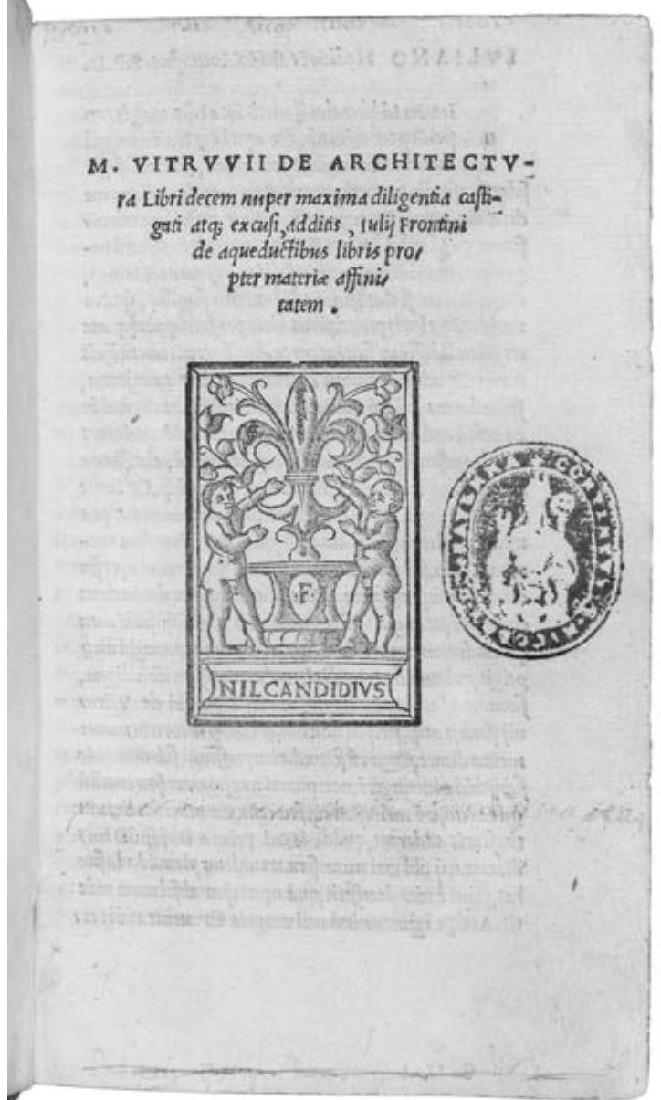 PDF ANGELA NUOVO Transferring humanism The edition of Vitruvius  
