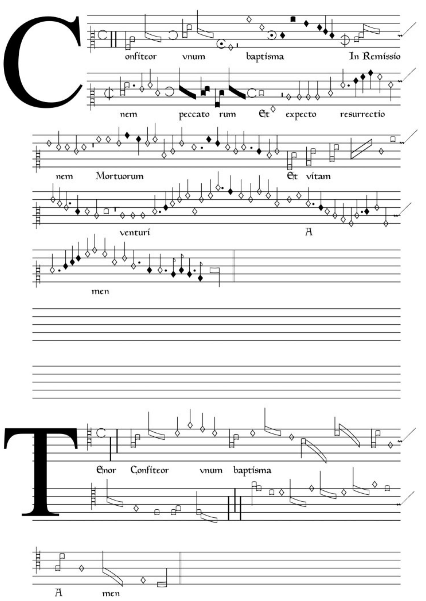 PL. 1. Anon., Confiteor of the Missa L’Ardant desir, CS 51, fos. 98°—99" (diplomatic transcriptior 