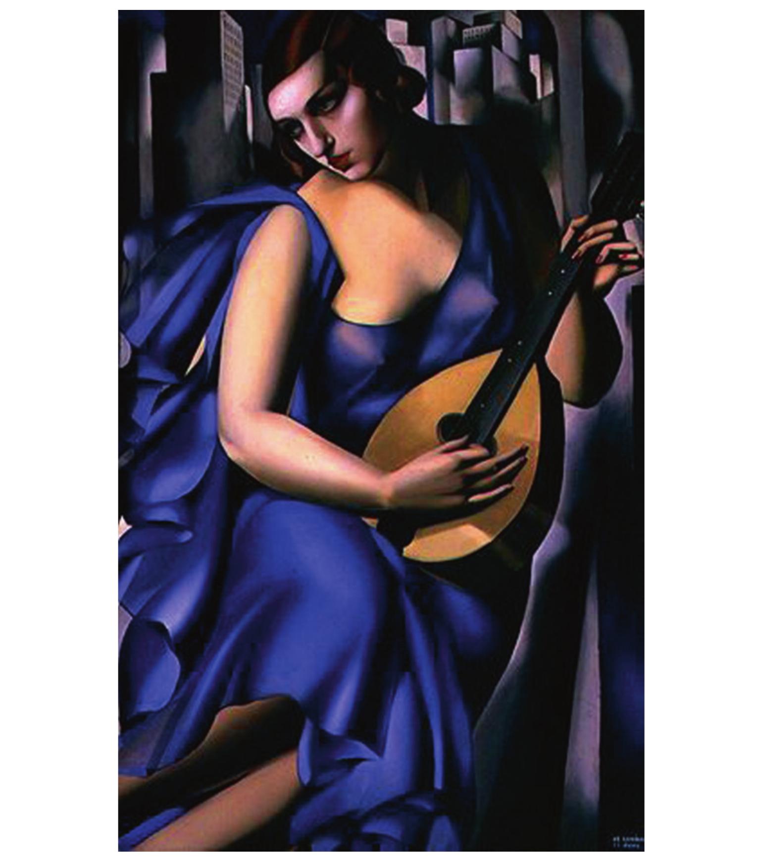 Abb. 4.7 Dame in Blau mit Gitarre, 1929. (Quelle: © 2018 Tamara Art Heritage Licensed by
Museum Masters International)
