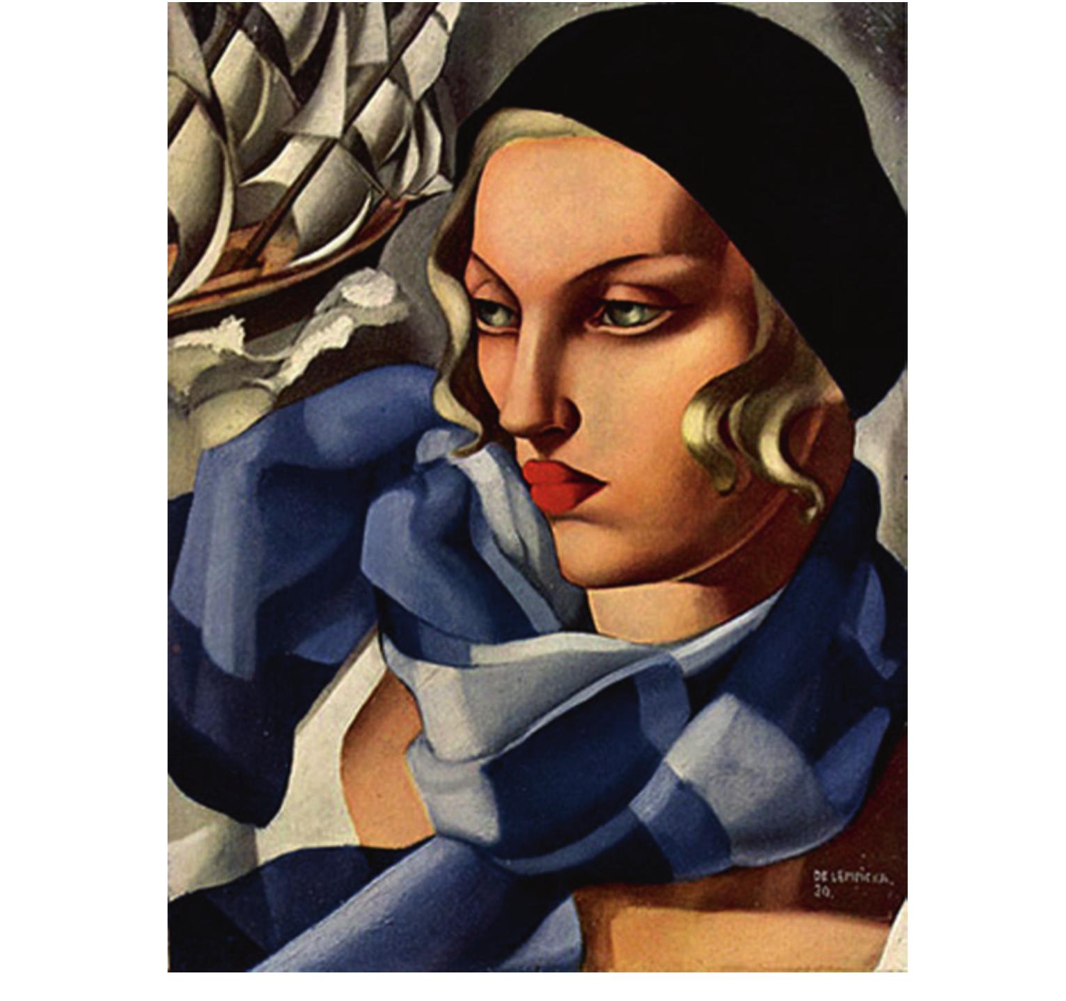 Abb. 4.11 Frau mit blauem Schal, 1944. (Quelle: © 2018 Tamara Art Heritage Licensed by
Museum Masters International)
