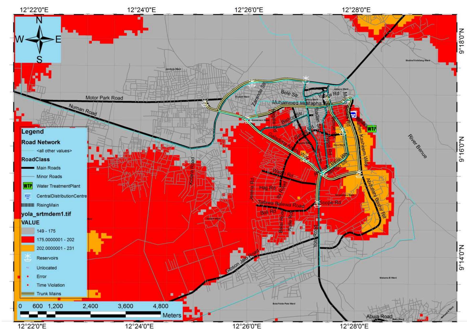 Figure 7: Best Routes for Trunk Mains 
