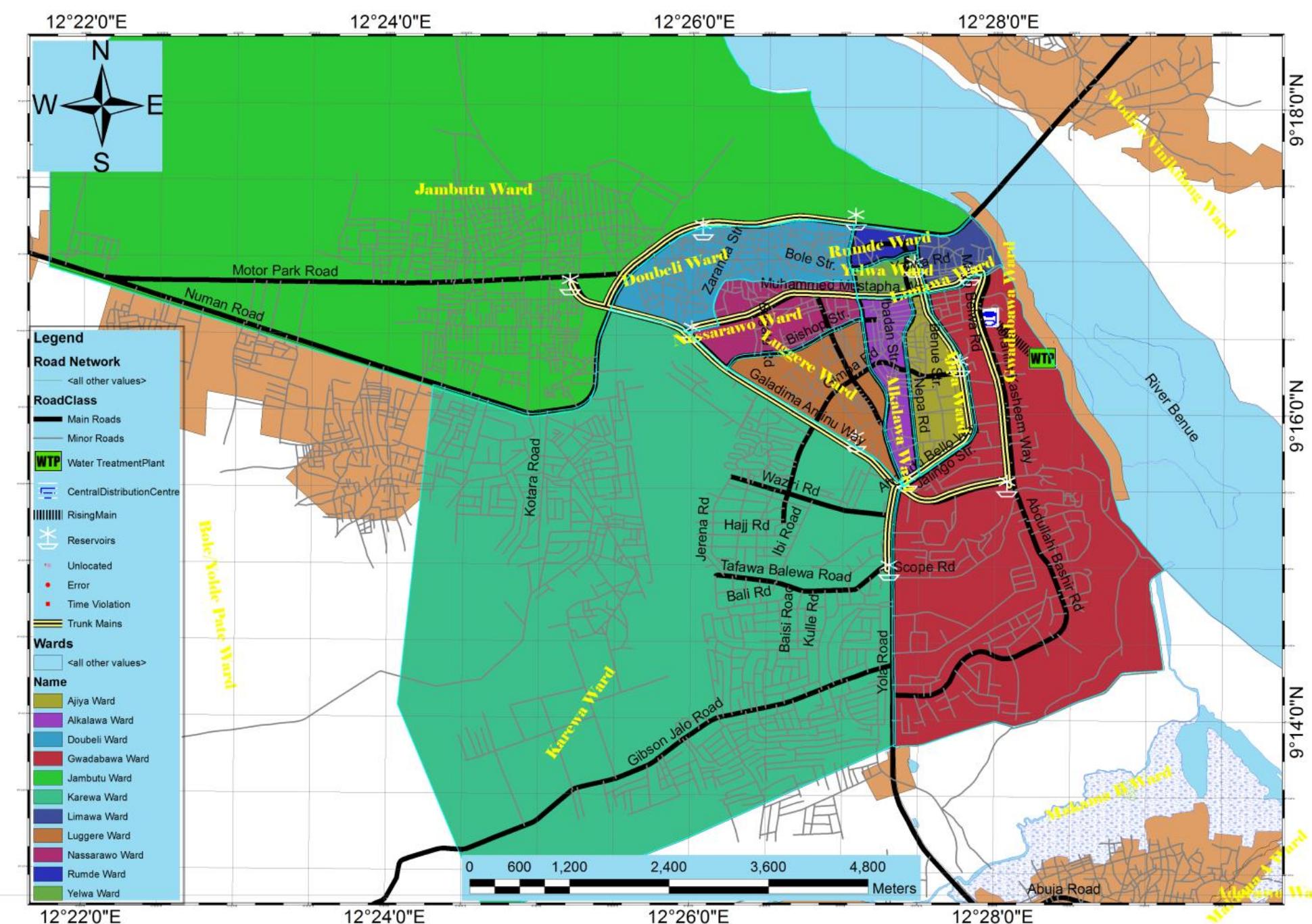 Figure 9: Service Areas for each Reservoir 