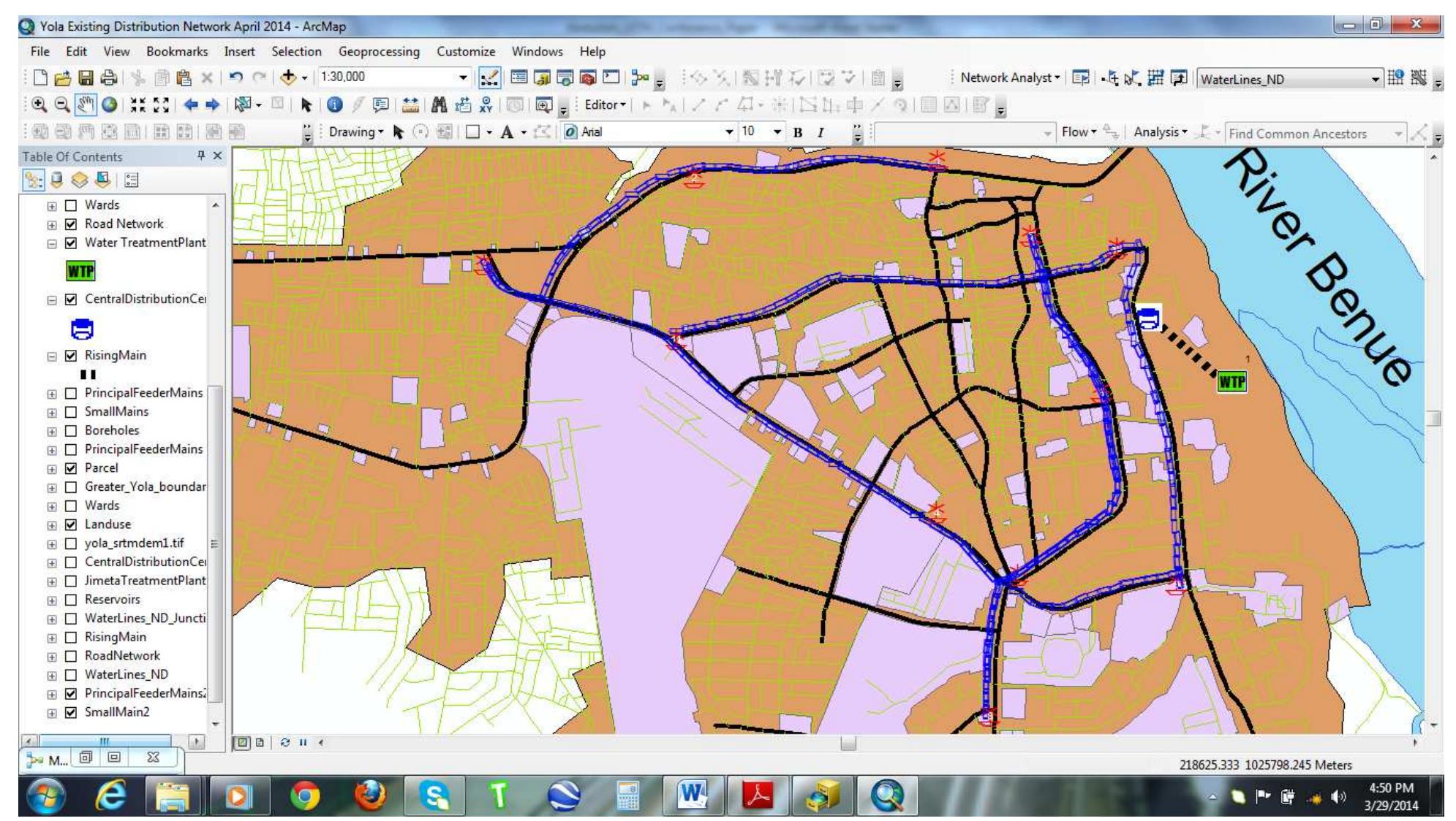 Figure 12: A Model for Effective Water Distribution, Source: Generated using ArcGIS 10.1 