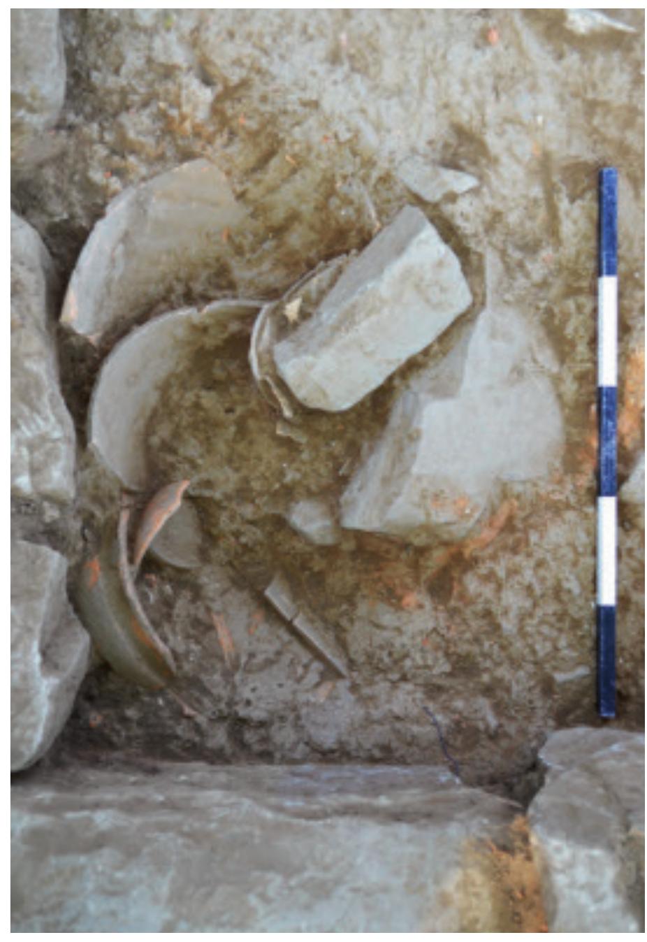 Fig. 6. Deposit in the southeastern corner of Room 1; the 