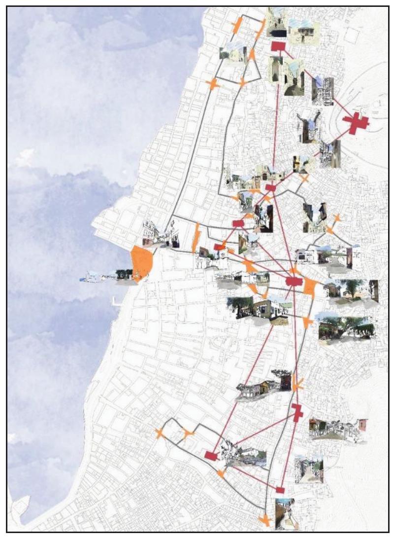Figure 11. Focal-Point Centered Gathering Areas and Links produced within the scope of the study 