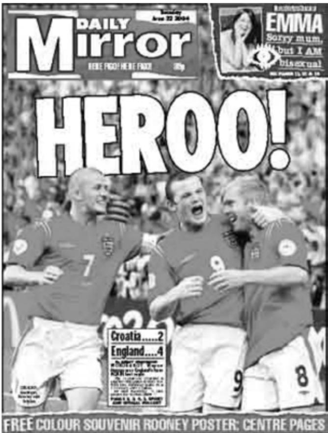 The Name Roo The insertion of wayne rooney’s familiar name ‘roo’ into