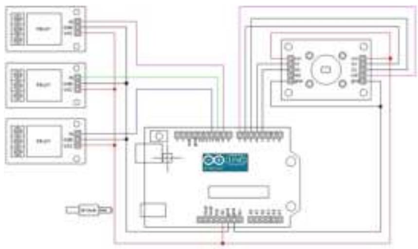Picture 3.8 tcs 3200 color sensor circuit with arduino uno